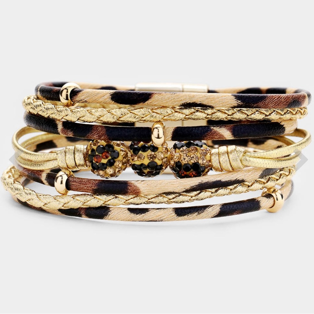 Animal Print Gold Bracelet